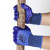 牛郎星 劳保手套pvc胶皮手套点珠铠甲手套防水防油耐磨工地作业PS888 蓝（600付）