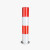钢管警示柱固定反光立柱挡车防撞柱加厚型道路隔离路桩定制 红白-89*1000*1.5mm
