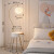 杜君花朵落地灯客厅沙发卧室奶油风氛围高颜值设计感置物床头柜灯 白色双层抽屉+12W三色光