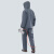 聚远（JUYUAN）防尘工作服带面罩头套打磨专用分体全身连帽防护服 上衣+裤子 灰色2XL码  一套价