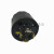 AMERICAN DENKI电机工业插头4322R-L15美标插头连接器30A250V 黑色引挂形插座 4324R-L15