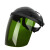 电焊面罩PC烤全脸隔热轻便头戴式防打眼氩弧焊气防护面具焊帽面屏工业品 zx绿色面罩