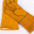 冰禹 BYlj-81 牛皮手套 隔热防烫焊工专用手套 耐磨耐撕裂劳保手套 电焊防护手套 黄色长款