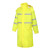 百舸 时尚长款风衣反光雨衣成人保安站岗连体雨披可定制 荧光黄 XL