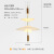适用于意大利设计师款餐厅吊灯北欧客厅极简现代简约丹麦flos飞碟定制 金色三层285+500+185