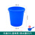 大号加厚塑料水桶带盖超大容量圆形桶储水发酵厨房胶桶 160L蓝色
