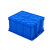 鸣固 周转箱 长方形物流箱塑料加厚 零件盒 养鱼养龟大号收纳箱550-350箱 592*485*360蓝色带盖款 