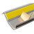 得豫工品 直角(5x2.5cm)pvc楼梯防滑条 自粘硅胶橡胶L型防滑条 包边条护角防撞压边条黄灰1m
