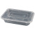 迅火 一次性餐盒打包盒 外卖快餐饭盒 塑料餐盒 透明 500吸塑碗*300个带盖