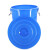 冰禹 BYA-112 大号加厚塑料圆桶 圆形收纳桶 大容量水桶垃圾桶 蓝色带盖60L 