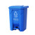 特厚脚踩垃圾分类垃圾桶带盖大号商用脚踏式厨余垃圾箱 87升特厚分类脚踏桶（可回收物）