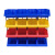 新沭零件盒组合式物料盒货架斜口分类收纳箱螺丝盒元件盒工具盒塑料盒 加厚F0蓝色#155*107*74