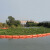 京格PVC油围栏WGV450固体浮子拦油带拦污带防污屏生态围专业隔离 桔红色PVC-600