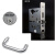 assaabloy门锁机械锁防火锁亚萨合莱AA8705美标锁进口 拉丝不锈钢饰面 45-55mm x