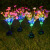 聚亿星太阳能花园灯 PVC仿真野花插地灯 太阳能灯 粉色-四彩