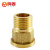 鸣固 ZW1281家装铜直接 黄铜内外接 水暖接头 铜管件 铜配件 4分红冲内外丝接头40克（5个）