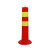 75CM塑料警示柱弹力柱隔离桩护栏交通设施路障锥反光柱防撞柱塑料 75CM加厚软橡胶（撞不断）红黄