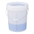 仕必得 透明刻度桶计量桶带盖密封提水pp塑料桶 20L刻度桶半透明