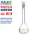 KAIJI LIFE SCIENCES容量瓶标准口具塞3.3高硼硅玻璃定量瓶细颈梨形瓶带检定证书白色透明100ml,72只1箱