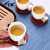 豹霖茶杯垫子套组黑檀花梨木家用茶托垫片茶道配件圆形隔热垫收纳筒6片装 杯垫套组-镂空