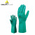 代尔塔201801丁腈防化手套防水防腐蚀耐酸碱耐磨橡胶手套 绿色 9