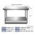 米逡单层不锈钢工作台厨房操作台灶台架一层打荷台饭店切菜桌打包装台 双层工作台 150x60x80cm
