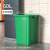 YYN商用无盖垃圾桶大容量厨房卫生桶超大方形餐饮大号加大20L 60L绿色正方形桶送垃圾袋