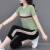 NY-EMMA运动套装女士夏季新款时尚显瘦百搭休闲减龄短袖t恤跑步两件套 1480红色(七分裤套装) XL(建议110-125斤)