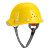 叁序安全帽 电力工程工地建筑施工防砸透气一体化带头灯 带头灯安全帽黄色