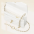 香奈儿（Chanel）24新款女包 Pochette 白色小羊皮菱格纹绗缝单肩斜挎包
