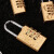 安先达密码锁 便携式黄铜挂锁 行李箱橱柜健身房密码锁 防水防锈安全锁具 黄色48mm四位密码