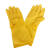 牛筋乳胶手套家务厨房洗衣洗碗手套耐酸碱加厚橡胶手套 黄色纯胶110克；S码小码