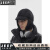 吉普（JEEP）冬季加厚保暖护耳羽绒雷锋帽小众韩国复古防寒户外滑雪骑行飞行帽 黑色 均码(55-60cm)