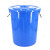 冰禹 BYA-112 大号加厚塑料圆桶 圆形收纳桶 大容量水桶垃圾桶 蓝色带盖280L 