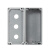 KEOLEA 金属按钮开关控制盒工业开关户外防水铸铝合金按钮盒 加高2孔(125X80X80mm) 