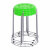 纳仕徳 WSC0010 圆凳子塑料凳工作椅高圆凳加厚钢筋凳套凳 绿色带孔 1个装