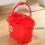 塑料老式墩布桶旋转拧水单桶手动挤水桶手压地拖桶拖地拖把桶 加厚款红色(一个桶两个拧干器)