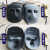 LISM焊工面罩头戴式防烤脸焊帽焊工透气防护眼镜电焊焊工防护面罩 添新焊友 墨绿色眼镜3支