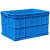 特大号塑料筐周转箱长方形工业加厚物流箱子带盖储物收纳盒胶框子 392箱(外径450*340*200) 默认蓝色外径尺寸长宽高顺