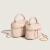 菱格链条包挎包手提包时尚挎包小方包粉色盒子包母亲节礼物 菱格