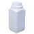 定制加厚级大口径塑料瓶子方形瓶固体液体粉末分装瓶试剂瓶广口瓶 1000ml乳白色-白盖款配内盖