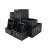 周转箱黑色整理收纳箱塑料物料盒pp塑胶箱零件盒无盖 23号(510*370*210)