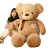 毛绒玩具丝带泰迪熊公仔抱抱熊玩偶娃娃女生礼物 浅棕黑衣款 140cm