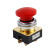 LA2按钮开关自复位控制按钮平头平钮蘑菇头安装口径30MM红色绿色 绿色蘑菇头