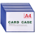 川工聚惠 磁性硬胶套透明PVC卡片袋 蓝色 适用性磁性面板 A4（10件）