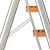 伏加瑞伏加瑞梯子家用折叠人字梯多功能梯子楼梯伸缩加厚铝合金人字梯室内扶梯 橘色标准不锈钢三步梯（无防滑条）
