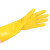 厚创 加厚加长牛筋乳胶手套防水耐用厨房清洁洗碗工业橡胶劳保手套 柠檬黄 L