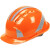 鸣固 安全帽 防砸抗冲五筋透气ABS反光安全帽 五筋透气反光款 橙色 MG-TB-0932