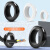 仁电快装单面护线圈橡胶单边护线环配电箱柜孔塞电缆密封过线环 Φ18开孔22（100个） 黑色 