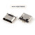 USB母座 Micro 迈克5P立式直插 180度平口卷口 充电座 连接器接口 MICRO5P 铜壳 直边